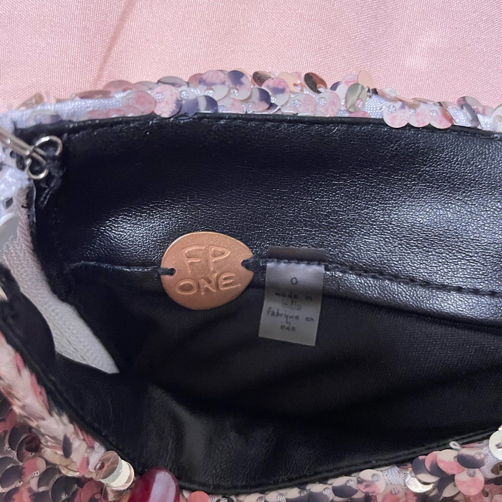 Free People Pink and Black Sequin Mini Skirt - Picture 4 of 4